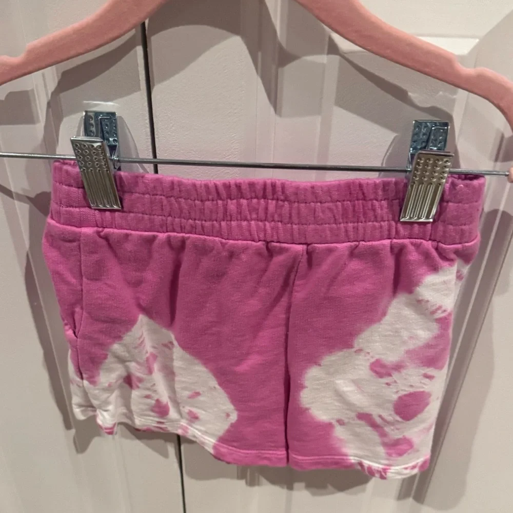 Girls Pink Tie-Dye Tank & Shorts Matching Set